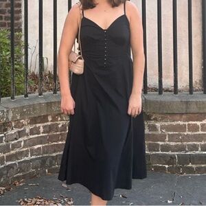 Elegant Black Midi Dress